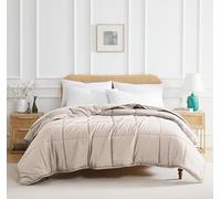 Southshore Fine Living, Inc. Down Alternative Comforters, Queen Size Fluffy Comforter Queen/Full Size Duvet Insert, Machine Washable Cozy Bedding, Bone