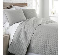 Southshore Fine Living, Inc. Oversized Bedding Quilt, Lightweight Bedding, Twin XL Bedspread, Soft Coverlet 2-Piece Set with One Matching Quilted Pillow Sham, All Season Twin/XL Quilt Set, Steel Grey