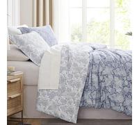 Southshore Fine Living, Inc. Oversized King/California King Duvet Cover Set - Reversible, Premium Quality Bedding - Includes 1 Duvet Cover and 2 Pillow Shams, Easy Care, Paisley Blue