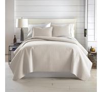 Southshore Fine Living, Inc. Oversized Queen Quilt Set with 2 Standard Size Pillow Shams Ultra-Soft Microfiber Queen/Full Size Quilt, Wrinkle & Fade Resistant, Machine Washable, Bone Color
