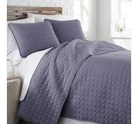 Southshore Fine Living, Inc. Oversized Quilt Cover Bedding Set Lightweight, Soft Coverlet Bedspread 2-Piece with One Matching sham (68 in Wide x 98 in Long), Denim, Twin/Twin XL