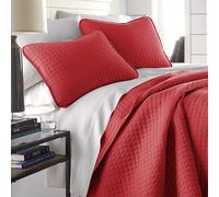 Southshore Fine Living, Inc. Red Quilt King Size Set with 2 Pillow Shams, Soft Microfiber Bedspread, Stain & Pet Hair Resistant Bedding, Cal/King Quilt Set with 2 Pillow Shams, Chili Pepper Red