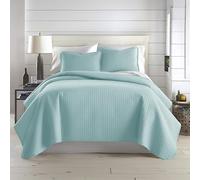 Southshore Fine Living, Inc. Twin Quilt Bedding Set, Soft Microfiber Coverlet Bedspread, Stain and Pet Hair Resistant Bedding, XL/Twin Blue Quilt Comforter Set with 1 Pillow Sham, Sky Blue