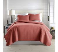 Southshore Fine Living, Inc. Twin XL Quilt Set with Pillow Sham, Quilted Twin Bedspread, Coverlet, Oversized Bed Quilt for Full Coverage, Soft and Comfy, Easy Care, Machine Washable, Marsala