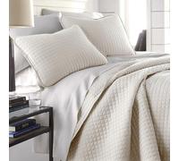 Southshore Fine Living, Inc. Vilano Springs, Premium Quality, Soft, Wrinkle & Fade Resistant, Easy Case, Oversized Quilt Cover Set with 1 Quilt Set and 2 Shams, King/California King, Bone