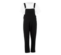 Southside Bib And Brace Dungaree Cotton Canvas Black - Size XL