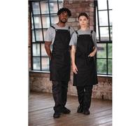 Southside Linen Blend Bib Apron Black