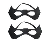 SOUTHSKY Black Eye Masks Superhero 2pcs Half Face Eyemask for Halloween,Festival,Carnival,Batman Fancy Dress up,Party