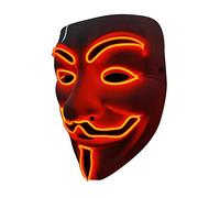 SOUTHSKY LED Mask V Vendetta Mask EL Wire Light Up For Halloween Costume Cosplay Party