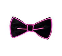 SOUTHSKY Light Up Bow Tie Luminous Novelty Neon EL Wire Glowing for Rave,Party,Christmas,Halloween,Costume,Parties,Festival,Cosplay (Pink)