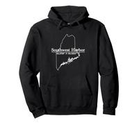 Southwest Harbor Mount Desert Island Acadia NP Coordinates Pullover Hoodie