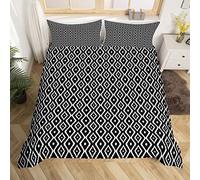 Southwest Ikat Duvet Cover Double,Geometric Retro Ikat Bedding Set Tribal Pattern Classic Batik Comforter Cover Microfiber,Watercolor Bohemia Bed Cover With 2 Pillow Sham Bedroom Decor