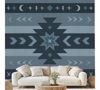 Southwest Native American Aztec Wall Paper Tribal Geometric Shapes Art Photo Wallpaper 3D Effect 500x350 cm Modern Decor Mural for Bedroom Living Room Non-Woven Poster Decoration vd38u