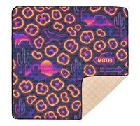 Southwest Neon Mirage Leopard Print Soft Foam Baby Play Mat for Indoor Outdoor Comfortable Baby Kick Crawling Mat for Babies Infants Toddlers, 50'' x 50''