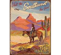Southwest This Year Metal Sign Rustic American Wilderness Country Decor 6 x 8 in