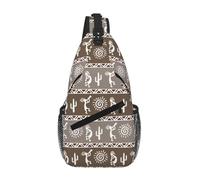 Southwest Tribal Native American Kokopelli Sling Crossbody Chest Bag Men Cool Shoulder Backpack for Traveling