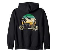 Southwest USA Hotrod Retro Style Design Zip Hoodie