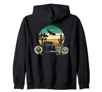 Southwest USA Hotrod Retro Style Design Zip Hoodie