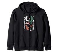 Southwestern Desert Wildlife Tucson Arizona Folk Art Graphic Zip Hoodie