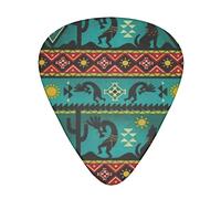Southwestern Kokopelli Native American Unique Guitar Gift Guitar Picks For Bass Electric Acoustic Guitars (12 Count)