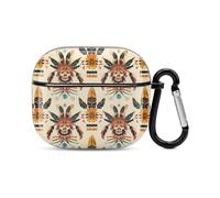 Southwestern Native American Pattern Bluetooth Headset Cover Hard Shell Earbuds Case Protective Cover Compatible with Airpods 3
