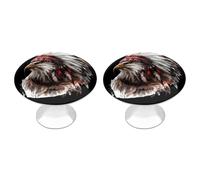 Southwestern Native Indian Eagle Funny Round Cabinet Knobs Stainless Steel Drawer Pulls Door Handles Decoration