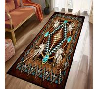 Southwestern Runner Rug 2x6,Rustic South Western Aztec Tribal Native American Indian,Vintage Throw Accent Area Rug Non Slip Washable Runner Carpet for Entryway Hallway Kitchen Laundry Bathroom Bedroom