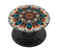 Southwestern Style Feather Mandala Western Boho Aztec PopSockets Adhesive PopGrip