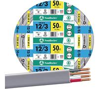 Southwire 13058322 50-Foot 12-3 Gray Solid Cu UF-B W/G Cable