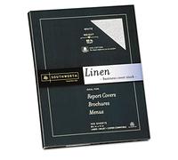 Southworth 25% Cotton Business Coverstock, 8.5" x 11", 65 lb/176 GSM, Linen Finish, White, 100 Sheets - Packaging May Vary (Z550CK)