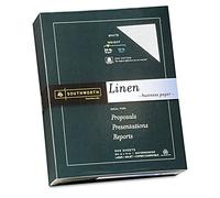 Southworth 25% Cotton Business Paper, 8.5" x 11", 24 lb, Linen Finish, White, 500 Sheets (554C)