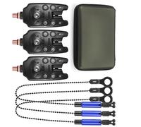 SOUUXIU Adjustable Tone, Volume And Sensitivity For Precise Detection Led Signal, Seamless Integration With Fishing Alarm, Fishing Bite Alarm Kit With Zipper Case (Blue)