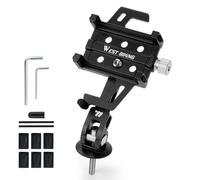 SOUUXIU Bike Phone Mount Universal Bicycle/E-Bike/Motorcycle Phone Holder Adjustable Angle Anti-Shock Smartphone Holder Aluminum Phone Clip (Bowl Set)