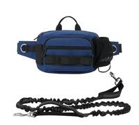 SOUUXIU Hands Free Dog Leash, Waist Leash for Dog Walking, Running Leash with Zipper Pouch Dual Handle and Retractable Bungee for Training Jogging Hiking