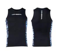 SOUUXIU Wetsuit Top Men Wetsuit Vest Jacket Diving 2mm Neoprene Sleeveless Wet Suit Tops Swimming Canoeing Surfing (S)