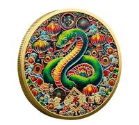 souvenir coin - Year of the Snake Gold Plated Commemorative Coin, Decorative Collectible Coin | 2025 Lucky Coins for Thanksgiving Christmas and Festive Occasions Special Commemorative Coin