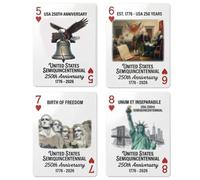 Souvenir Edition Playing Cards - Funny and Nomadic Game 6 x 9 cm | Patriotic Cards for Outdoor Weddings, Parties, Friends, Men, Women, Teenagers, Teenagers | Portable Collection, Gift