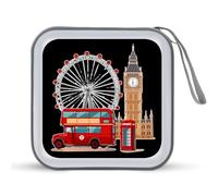 Souvenir from London CD Case Portable DVD Storage Small CD Holder Organizer for Home Travel