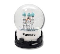 Souvenir Snow Globe Passau Cathedral | Skyline Base | Germany Travel Souvenir | W: 65 mm H: 85 mm / Shake Ball | 30083