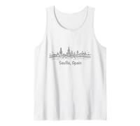 Souvenirs from Seville Spain Sevilla Espana Reminder Skyline Tank Top
