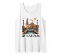Souvenirs from Seville Spain Sevilla Espana Reminder Skyline Tank Top