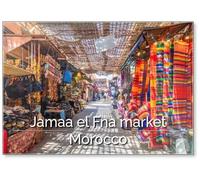 Souvenirs on The Jamaa El Fna Market in Old Medina, Marrakesh, Morocco Fridge Magnet