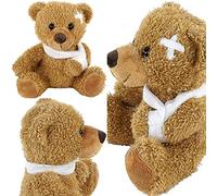 Souvenirs Teddy Bear, Plush Toy with Bandage, Approx. 21 x 15 x 22 cm
