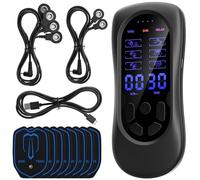 SOVARC 3-in-1 TENS Machine for Pain Relief - Single Channel with 9 Training Programs, 2 Flexible Cables, 6 Modes 30 Intensities, Natural Therapy for Muscle Building, Type-C Rechargeable