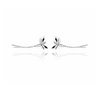 SOVATS 925 Sterling Silver Dragonfly Ear Climber, Minimalist Crawler