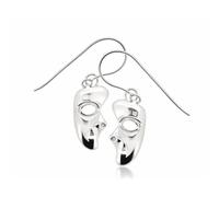 Sovats 925 Sterling Silver Theatre Mask Drop Earrings for Women, Comedy Tragedy Drama Dangle Earrings Minimalist Jewelry Gift