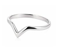 Sovats 925 Sterling Silver Thumb Ring for Women, Minimalist Chevron V Band Ring, Stackable Everyday Jewelry