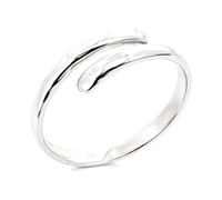 Sovats 925 Sterling Silver Wave Thumb Ring, Curved Statement Size W