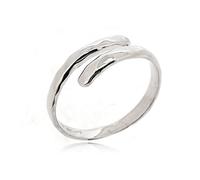 Sovats Hammered Thumb Ring For Women 925 Sterling Silver Rhodium Plated - Simple, Stylish &Trendy Nickel Free Ring, Size 66