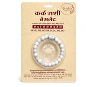 Sovedic Kark Rashi Bracelet for Names Starting with Hi, Hu, He, Ho, Da, Di, Du, De, Do | Cancer Zodiac White Crystal Beaded Stretch Bracelet for Men & Women | Astrology Spiritual Jewellery Gift
